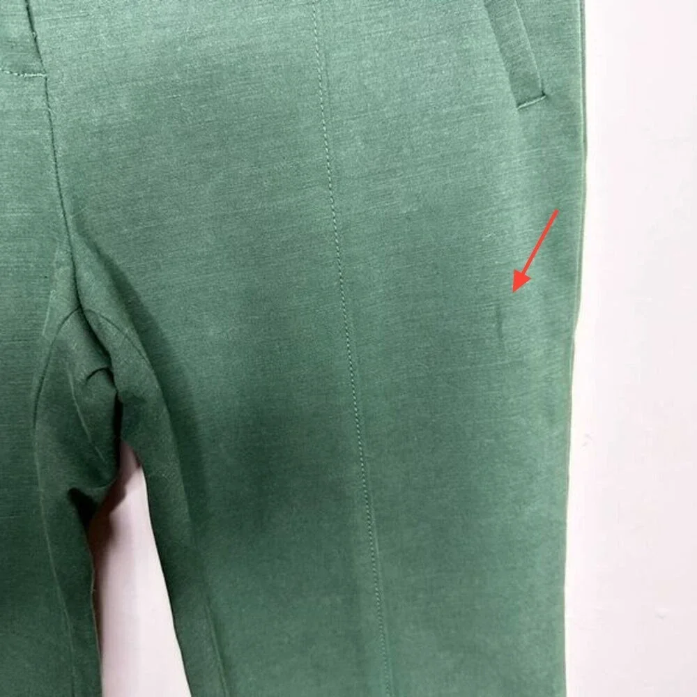 Tory Burch Dark Green Trouser Pants Sz 4 Skinny Fit‎ Mid Rise Work Wear